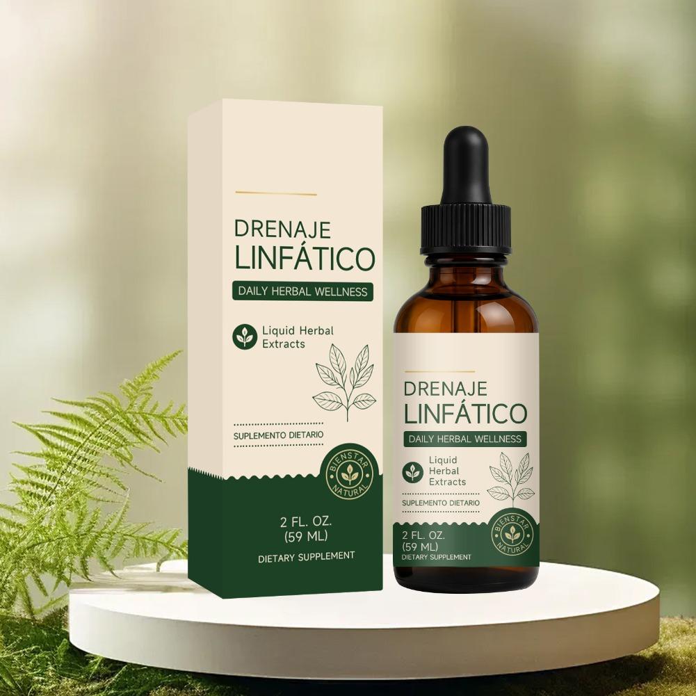 Herbal Wellness Supplement - 59ml Gotas de Drenagem Linfática, Líquido