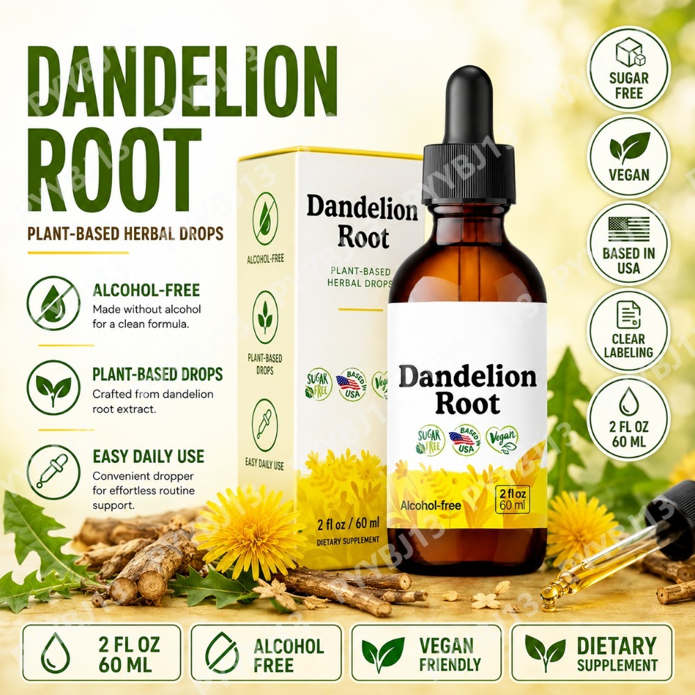Herbal Wellness Supplement - Suplemento de Raiz de Dente-de-leão: Tintura